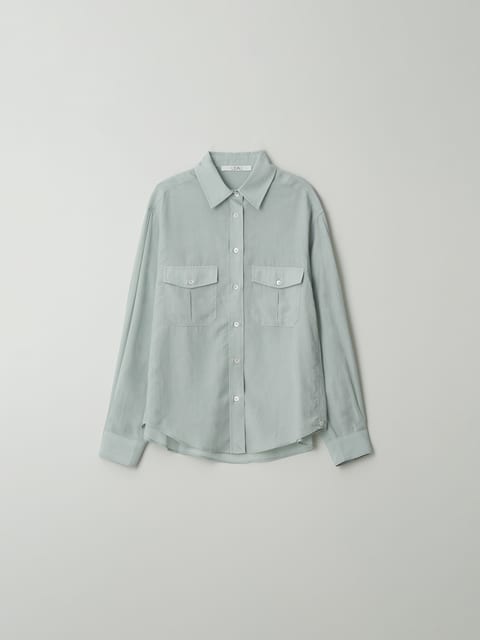 Linen pocket shirt_mint