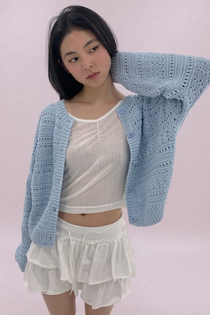 Bell Cardigan / Sky Blue