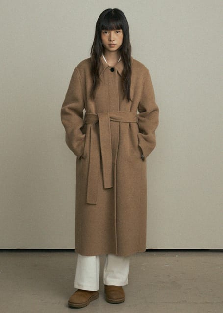 [10%] fox single handmade coat-camel