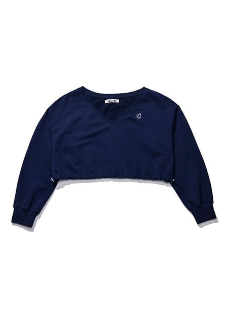 Ross geller crop sweat-shirt navy