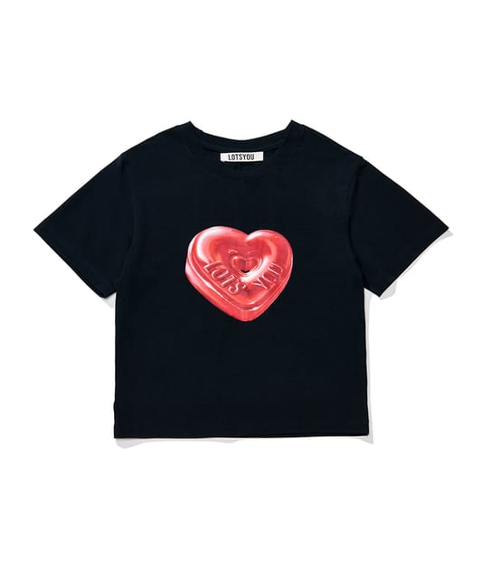 THE FRIEND HEART CANDY Tee Black