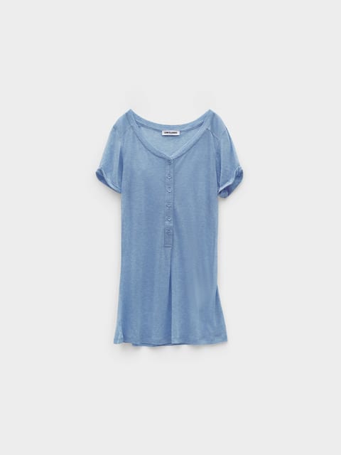 Button-Up Jersey Long T-Shirt_Blue
