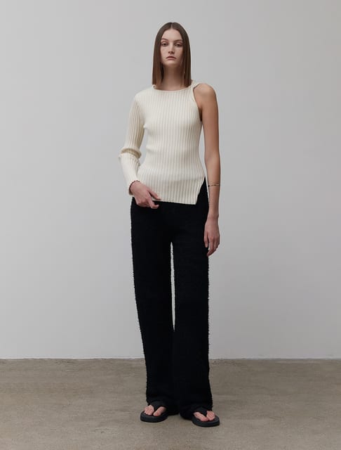 ONE SHOULDER KNIT [IVORY]