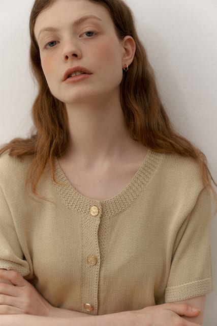 Jane Classic Cardigan Knit (beige)