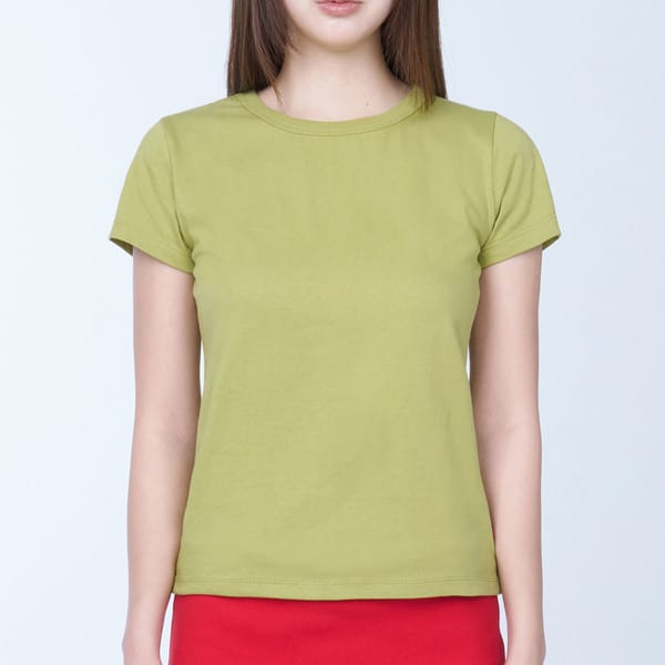 Basic slim top - OLIVE