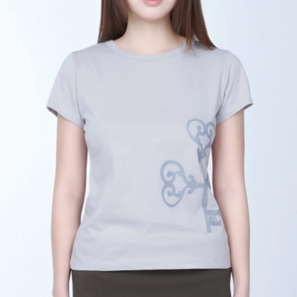 Cross key baby tee - BEIGE