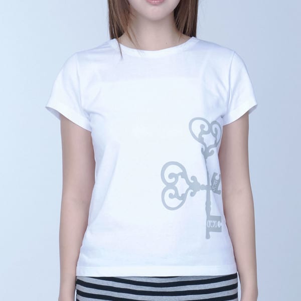 Cross key baby tee - WHITE