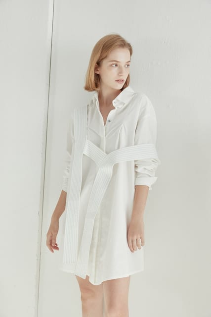 Shirt Stitch Blouse_White