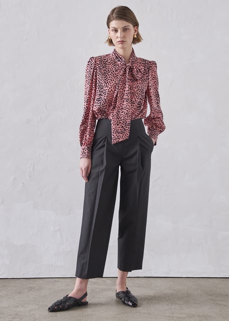 M PINTUCK SUMMER SLACKS_BLACK