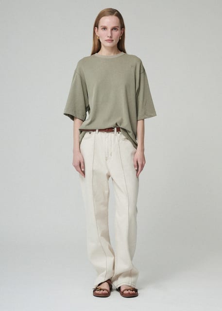 OVERFIT LOGO T-SHIRT_BEIGE