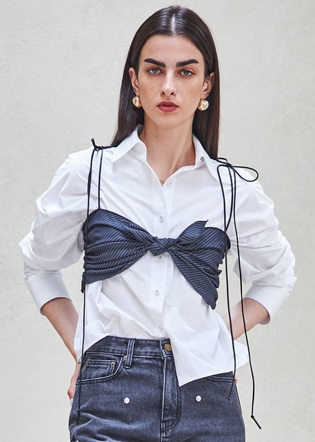TUBE TOP & BLOUSE SET_WHITE