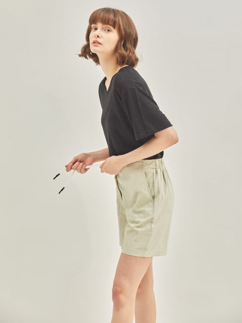 Banding Shorts Khaki Beige
