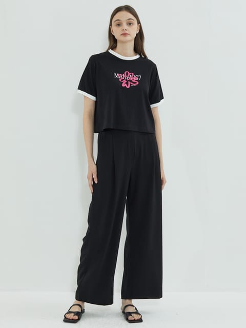 Clover Coloring Line T-shirt Black