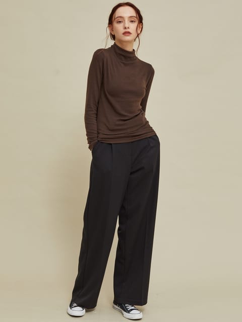 FW Long Wide Slacks Black