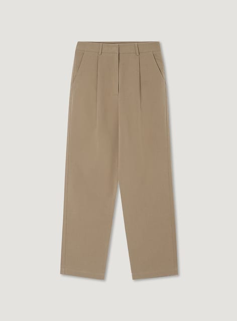 PINTUCK COTTON PANTS