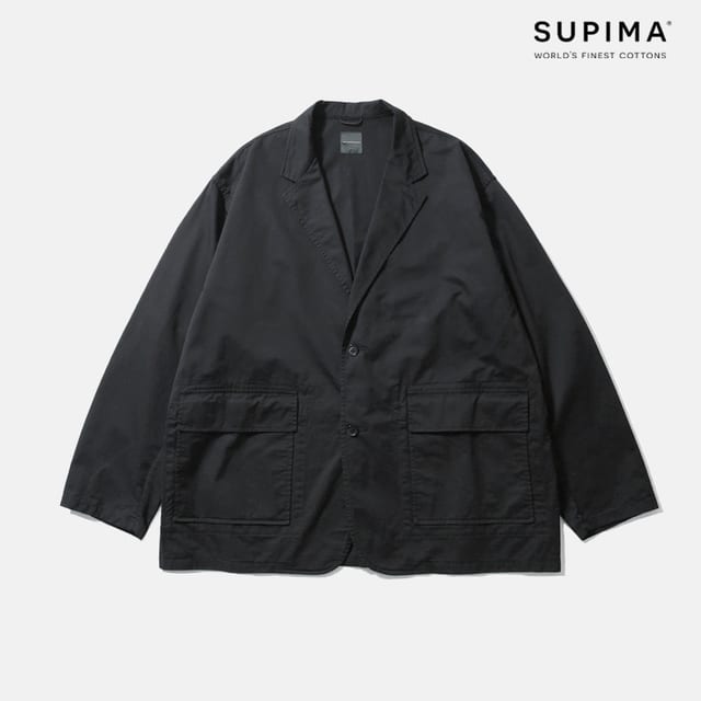 [AW21]WIDE SERVICE JACKET / CHARCOAL SUPIMA