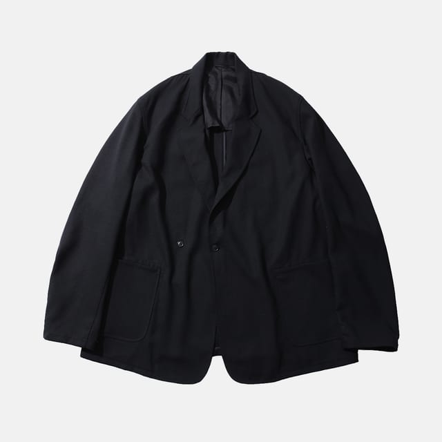 [SS21]SLOUCH CARDIGAN JACKET / BLACK CREPE