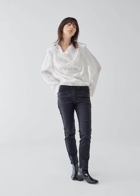 Carbon coating Denim pants