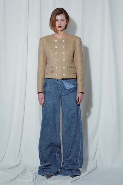 LIGHT BROWN CHASSEUR TWEED JACKET