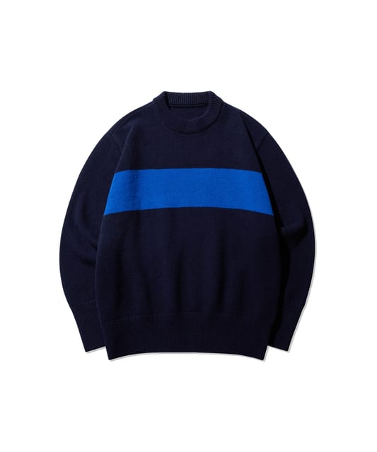 FISHERMAN WOOL SWEATER NAVY