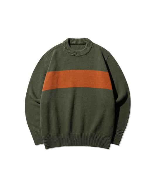 FISHERMAN WOOL SWEATER OLIVE