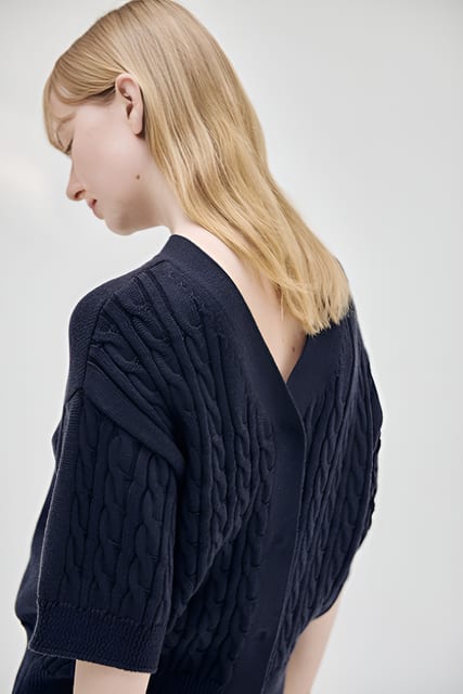 22SN reversible half cardigan [NA]
