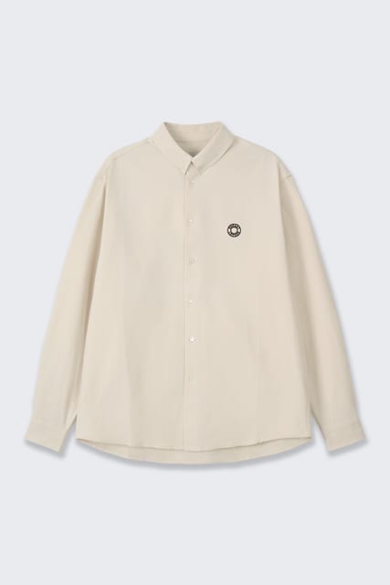 LOGO OXFORD SHIRT AURORA BEIGE