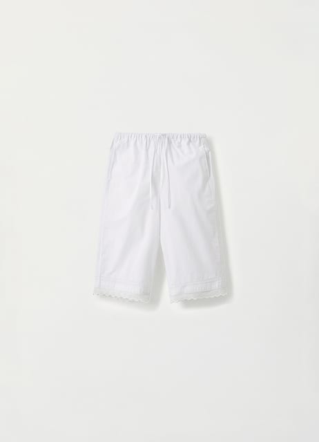 4TH / Miette eyelet shorts (White)