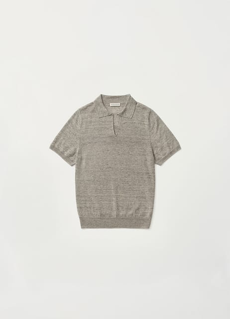 5TH / Loret polo knit top (Ash gray)