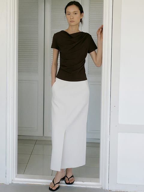 DRAPE HALF SLEEVE T_4COLOR