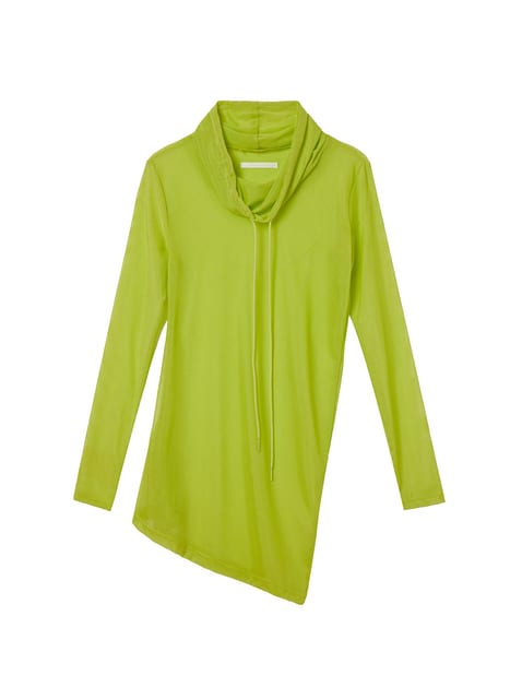 [THEOPEN PRODUCT] TURTLENECK MESH TOP, GREEN