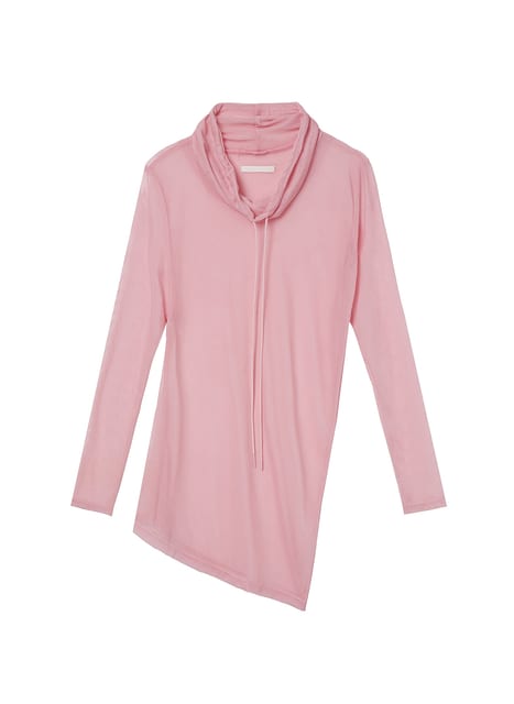 [THEOPEN PRODUCT] TURTLENECK MESH TOP, PINK