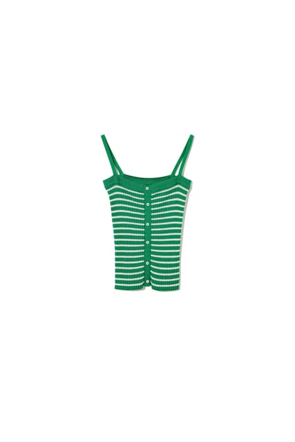 (Exclusive) DAY-OFF 004 STRIPE SLEEVELESS Green