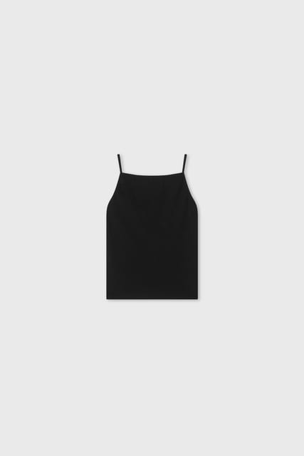 Square-neck Sleeveless Black