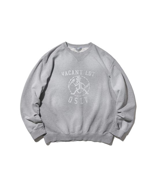 [25SS] Washed Cotton Sweat Shirts (Graphic) - Melange