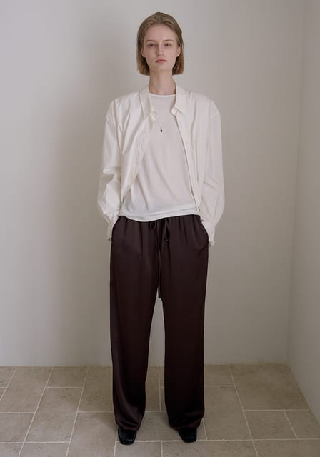 SATIN STRING PANTS_BROWN_OD3C2MPL91BRW