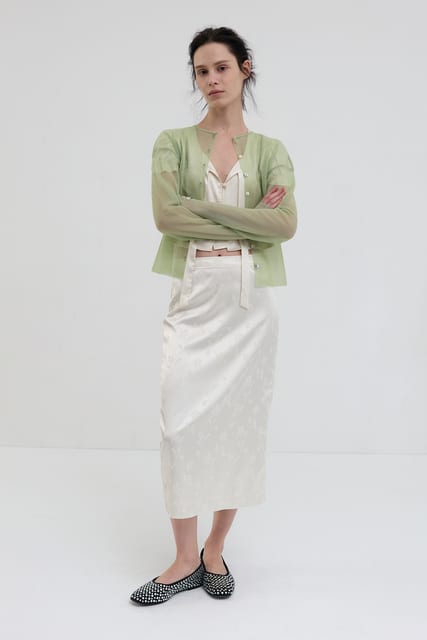 JACQUARD PENCIL SKIRT