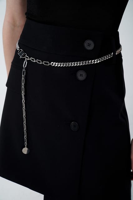 Mini Wrap Skirt (Black)