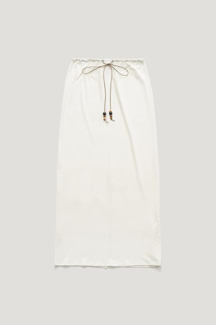 MEMO STRING MODAL SKIRT_WHITE