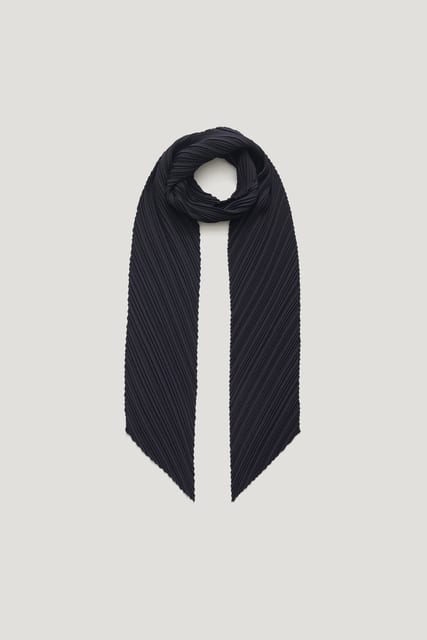 PLEATS SCARF_DARK NAVY