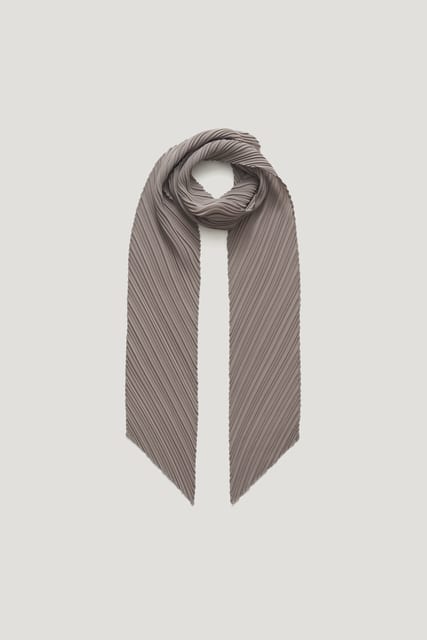 PLEATS SCARF_MINERAL GRAY