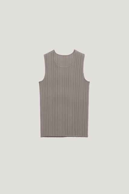 PLEATS SLEEVELESS_MINERAL GRAY