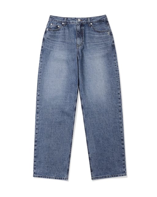 W Loose Fit Denim Pants/Indigo Blue