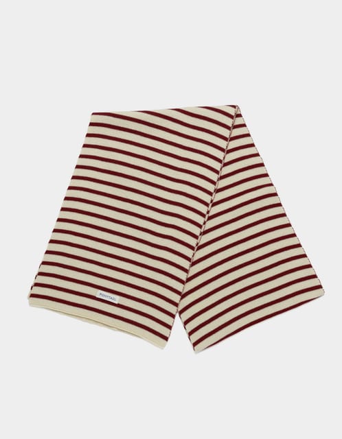 Sempé Knit Scarf (Oxford Cream & Vintage Red)