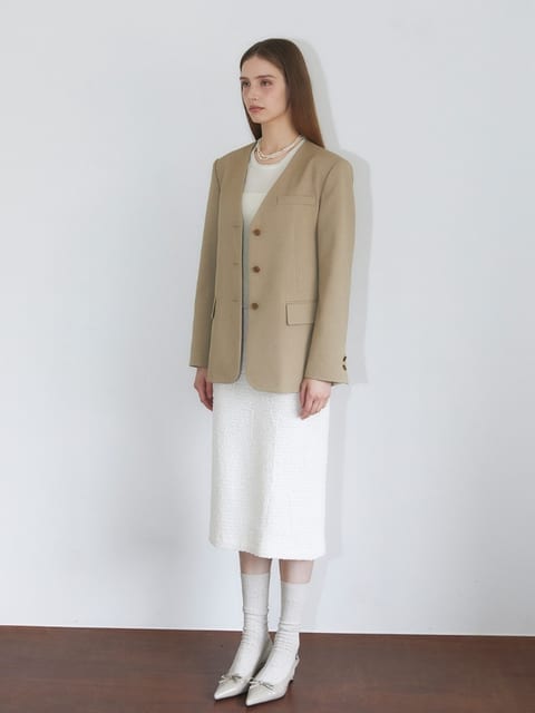Soboro Stretched Skirt [CREAM]