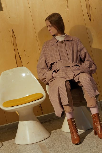 (WHITNEY) HOUNDSTOOTH TRENCH COAT