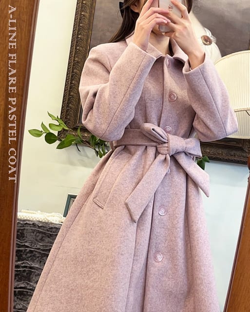 레트로문 | A-line Flare Pastel Coat