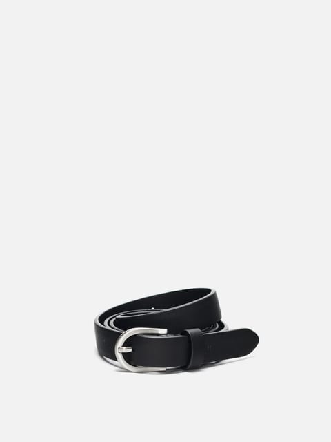 Small Around belt Black with Silver buckle