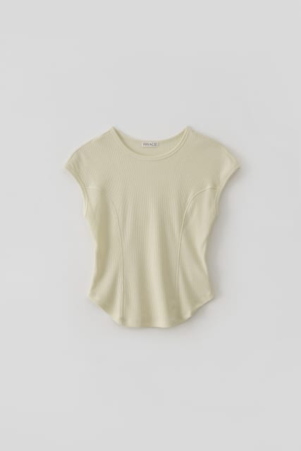 [10TH] Cap Sleeve T-Shirt_Butter