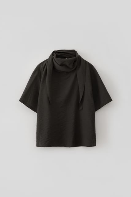 [11TH] Scarf Blouse_Black